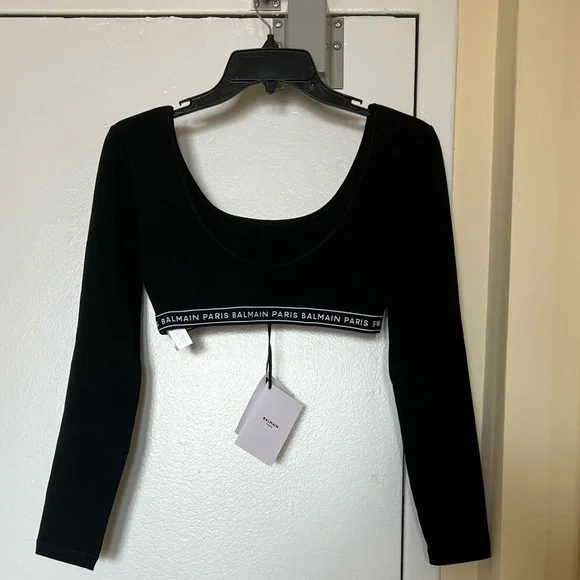 Authentic Balmain crop top in size small - Picture 2 of 11